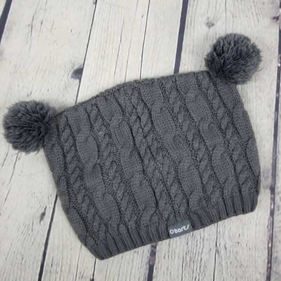 BARTS | knit double pompom baby toque winter hat - Picture 2 of 6